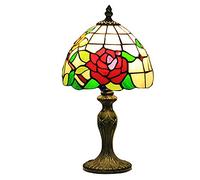 CWZZWS American Pastoral Table Lampe Créativité Rose Bureau Ligth Handmade Trened Fil Treat Forme pour la Chambre de Chambre de Chambre pour Enfants Lounge de Nuit 8 Pouces (Rose 12 Pouces)