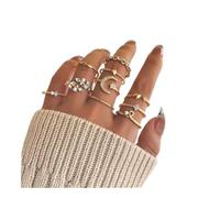 CWZZWS Anneaux en argent Anneaux Set for Women Fashion Ring Jewelry Anneaux Silver For Women (Couleur de pierre principale: 8pcs-VK0550733-1)