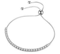 CWZZWS Bijoux Nouveau 2025 925 Bracelet Vera Bracelet en Cristal de Tennis Zircon élégant pour Les Femmes Marrins Simple Wedd