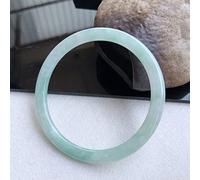 CWZZWS Bracelet de bracelet en jade dames, jadeite un bracelet en jade mince vert vert clair, pour mère, pour petite amie, avec boîte à bijoux, 54-64 mm, 58 mm