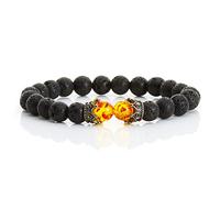 CWZZWS Bracelet de perles de lave Oeil Tiger Stone Crown Courant Bracelets pour hommes pour hommes