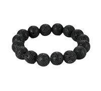 CWZZWS Bracelet d'huile Essentielle pour Les Femmes, 6 mm 8 mm 10 mm 12 mm 14 mm Bracelet de Pierre de Lave Bracelets élastiques 19cm