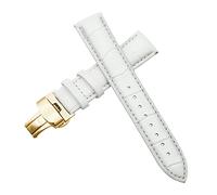 CWZZWS Bracelet en cuir authentique Vintage Bracelet White Watch Sprap Band Watchband 12 13 14 15 20 21 22 24 mm Watch Band (multicolore, 12 mm)