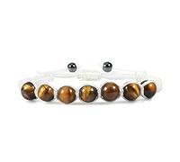 CWZZWS Bracelet en pierre naturelle Volcanic Rock Men Councelian Tiger Eye Beads Bracelets guérison Balance Bracles Femmes Yoga