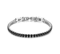 CWZZWS Bracelet Zircon Single Row 10 mm Round Full Diamond Tennis Chain, Chanceux et à la Mode