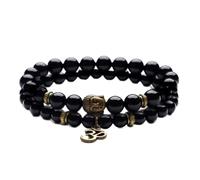 CWZZWS Bracelets de charme pendentif pour femmes religieuses Bouddha Méditation Bracelet Men Nouvelle nature Bracelet de prière en pierre 22cm 5