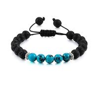 CWZZWS Bracelets en pierre volcanique naturels Balance Balance Men Black Lava Brand Bangles Bouddha Cuff Gift