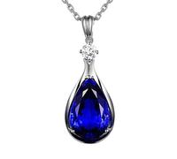 CWZZWS Collier pour tendance 2025 Luxury WomeSilver Jewelry Accessoires Drop Forme Sapphire Zircogemstone Pendant Wedding Party Gift Creative