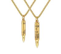 CWZZWS Colliers de balle de style pour hommes et femmes et chaîne de liaison biblique 3 couleurs Pendant un pendentif non cintré pour le cadeau masculin