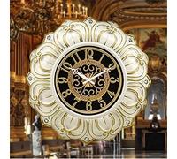 CWZZWS Corloge Murale de Montre de Poche 24 Pouces muets Salon Murale Murale Horloge Murale Murale Table de Table de résine Super Horloge Murale Art, Satin de café foncé