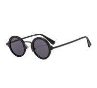 CWZZWS Fashion Populaire Petite Lunettes de Soleil Rondes Femmes rétro Punk Gradient Eyewear Men Shades UV400 Green Tea Sun Sunshes