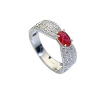 CWZZWS GARNET S925 Silver Ring pour les bijoux hauts pour femmes Gift d'anniversaire de mariage