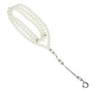 CWZZWS Girls accessoires Bracelet Bracelet Islamic Rosaire Bracelets Rosary Perles Bracelets Collier en alliage blanc