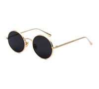 CWZZWS Gold Round Metal Frame Sunglasses Men Retro Summer Style Femmes Red Lents Sun Verres Unisexe Jaune Rose Noir