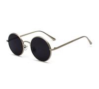 CWZZWS Gold Round Metal Frame Sunglasses Men Retro Summer Style Femmes Red Lents Sun Verres Unisexe Jaune Rose Noir