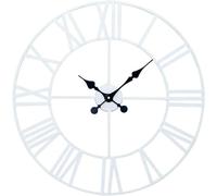 CWZZWS Horloge Murale numérique Romaine en métal rétro Moderne - Corloge Murale de muet en Fer forgé Salon de décoration Simple Suspension d'art métallique Suspendu