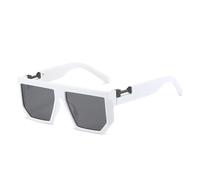 CWZZWS Lunettes de Soleil de Bouclier de Mode décorer Le critère de résine Vintage Tendance Occasionnelle des Lunettes UV400