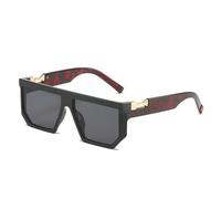 CWZZWS Lunettes de Soleil de Bouclier de Mode décorer Le critère de résine Vintage Tendance Occasionnelle des Lunettes UV400