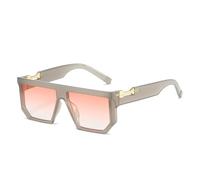 CWZZWS Lunettes de Soleil de Bouclier de Mode décorer Le critère de résine Vintage Tendance Occasionnelle des Lunettes UV400