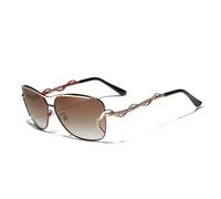 CWZZWS Lunettes de Soleil polarisées pour Femmes, Verres dégradés, Grande Monture, UV400, Ombre surdimensionnée pour Vacances