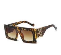 CWZZWS Lunettes de Soleil pour Femmes Vintage surdimensionné Hip Hop Lunes Femme Gradient UV400 Nuances Men Punk