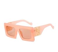 CWZZWS Lunettes de Soleil pour Femmes Vintage surdimensionné Hip Hop Lunes Femme Gradient UV400 Nuances Men Punk
