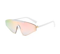 CWZZWS Lunettes de Soleil sans Bord Femmes Vintage Cat's Eye Sun Glasses Men Retro Shades UV400 Eyewear