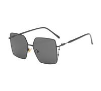CWZZWS Nouveau 2025 Couleurs éblouissantes Lunettes de Soleil sans Bord pour Femmes Filmons de Soleil en métal en Poudre de Lunettes Rouges