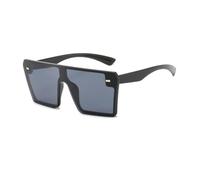 CWZZWS Nouveau 2025 Lunettes de Soleil surdimensionnées Femmes Flat Top Clear Lens One Piece Men Shade Mirror UV400