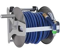 CWZZWS Reel de tuyaux de Jardin en Acier Inoxydable, Support de Rangement de tuyaux de Jardin rétractable à Mal