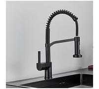 CWZZWS Robinet de Cuisine Commerciale de Lampe avec pulvérisateur à Poil, Arc à Arc à Arc à Haut débit Tire Les robinets d'évier de Printemps, robinets de Cuisine avec pulvérisateur à Traction,