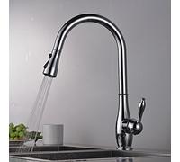 CWZZWS Robinet de Cuisine de Cuisine Robinet pour la Ferme de Bar Commerciale, Chrome de Cuisine Putain de lavabo, Robinet à Une Seule poignée 2 Fonctions mixage d'eau de Sortie de Sortie,