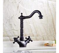 CWZZWS Robinets, Cuisine Fair Antique en Bronze Laiton Robinet Double poignée 360?