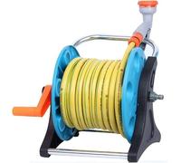 CWZZWS Roule de tuyaux de Jardin extérieur Moule à tuyaux Portables, Plateau de Tuyau de Jardin, Rack de Stockage de tuyaux d'antigel Set Arrosage Wash Cadre de Lave-Auto avec arroseur et tuyaux