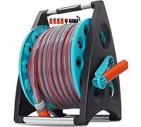 CWZZWS Roule du Tuyau de Jardin Reel de tuyaux de Jardin avec Tuyau, Chariot de Tuyau Mural Portable à Double Usage extérieur, Nettoyage Domestique et Irrigation à Haute Pression Camion à Canon à