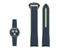 CWZZWS Silicone en caoutchouc Curbe Watchs Band New Watchbands Bandle de montre 20 mm pour Omega x Swatch Joint Moonswatch Celestial Sports