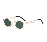 CWZZWS Small Small Oval Lunes Fomes Fashion Irrégulaire Frame de métal Men Punk Shades UV400