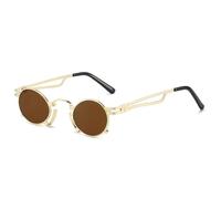 CWZZWS Small Small Oval Lunes Fomes Fashion Irrégulaire Frame de métal Men Punk Shades UV400