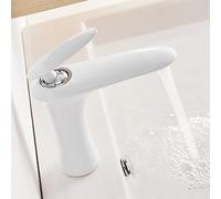 CWZZWS Tapis de mixeur de lavabo de Cuisine, Robinet de lavabo de Salle de Bain à Main Unique Robinet de lavabo de Salle de Bain pour lavabo de Salle de Bain avec des tuyaux d'eau de Drain Pop-up