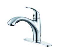 CWZZWS Tirez sur la Cuisine Tap de Cuisine en Acier Inoxydable Mixer de Cuisine Tap à Manche à Une Seule Manche à Un Seul Trou de Cuisine Tap à 360 ° Rotation Rotation Faucet de Cuisine avec