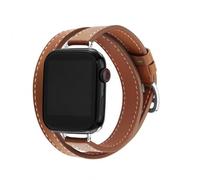 CWZZWS Watch Band pour ultra 49 mm 40mm 41 mm double tournée en cuir 45 mm 42 mm 44 mm pour 9 8 7 6 SE 5 4 3 2 pour iWatch 6 38 mm