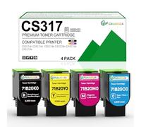 CX417 Cartouche de toner de rechange pour Lexmark CX417dn | Pour Lexmark CX317dn CX517de CS317 CS417 CS517 71B20K0 71B20C0 71B20M0 71B20Y0, 3 000 et 2 300 pages