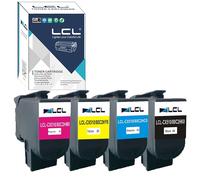 CX510 4000pages+3*3000pages Cartouche de Toner Compatible pour 80C2HK0 80C2HC0 80C2HM0 80C2HY0 802HK 802HC 802HM 802HY pour CX410 CX410E CX410DE CX410DTE CX510DE CX510DHE (4-Pack)