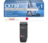 CX730 Cartouche de Toner Haute Capacité Compatible pour Lexmark C4342 C4352 CS730de CS735de CX730de CX735adse CX737adzse CX737adzse Imprimante, Impression Haute Définition, 5000 Pages,Magenta-1 Pack