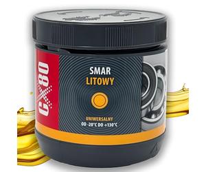 CX80 | Lubrifiant au lithium - Graisse universelle multi-usages avec additifs EP, résistant à l'eau et à l'oxydation, pour roulements, véhicules et machines, testé selon SKF-EMCOR | Boîte de 500 g