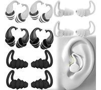 CXAFQ 8 Paires d'Écouteurs En Silicone Réutilisables Et Imperméables, Bouchon d'Oreille, Matériau En Silicone Souple, Conception Oblique Dans l'Oreille, Idéal Pour La Natation, La Plongée, Le Surf