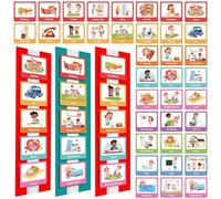 CXAFQ Calendrier Visuel pour Enfants,Calendrier pour enfants,Tableau de routine journalière pour enfants,Emploi du Temps Visuel pour Crèche École Maison, pour enfants d'autisme, TDAH