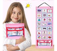 CXAFQ Calendrier Visuel pour Enfants,Calendrier pour enfants,Tableau de routine journalière pour enfants,Emploi du Temps Visuel pour Crèche École Maison, pour enfants d'autisme, TDAH