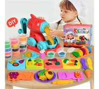 CXAFQ Jeu De Pâte à Modeler Cuisine, Salon, Coffret avec Pots De Pâte à Modeler, Jouet Imaginatif Et Activité Manuelle Paques pour Filles Et Garçons, à Partir De 4 Ans
