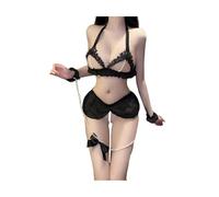 cxbyjyg Sexy Lingerie Sexy séduction Trois Points Perle Bow Passion Sling Pure Desire Bikini Set